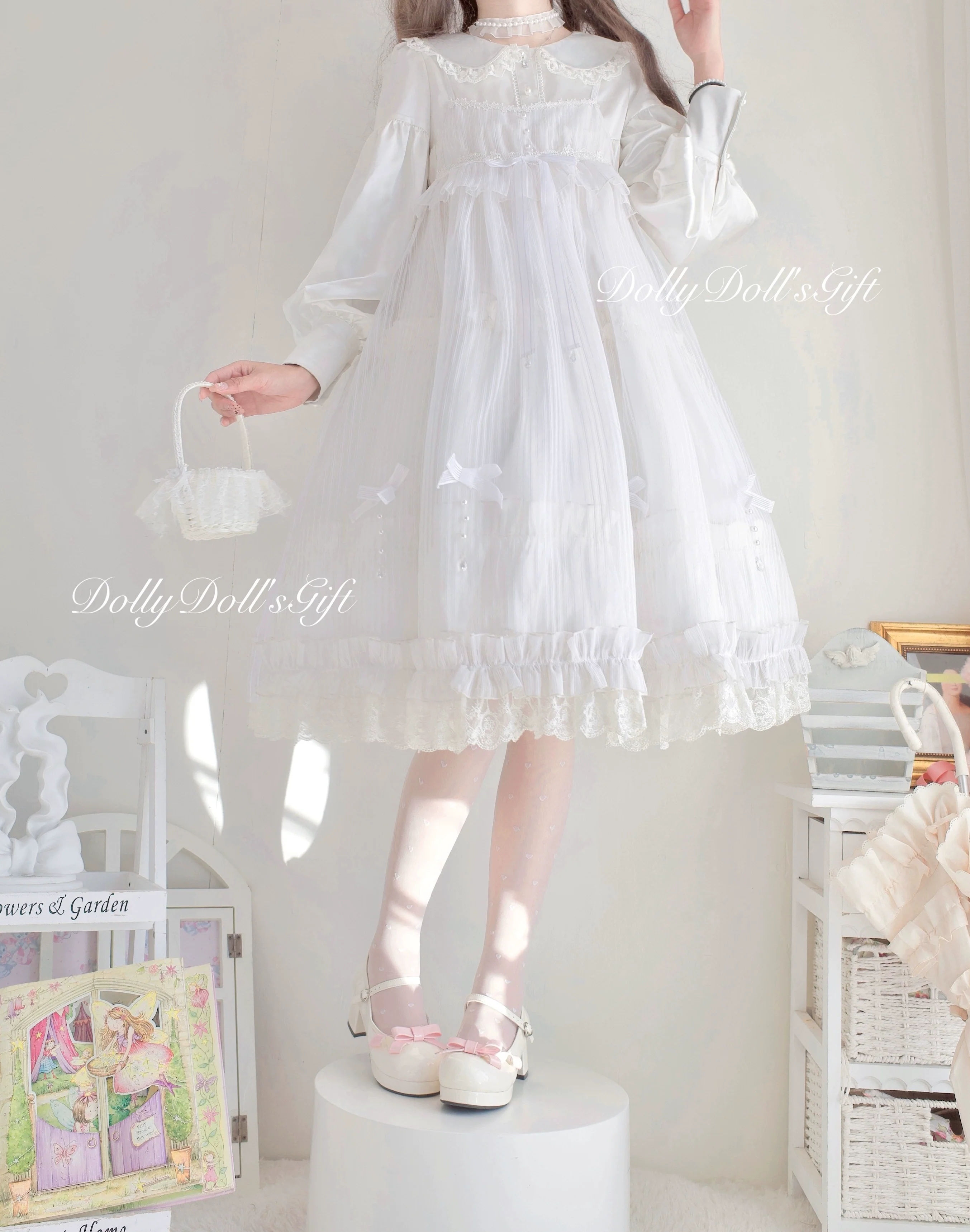 Dolly Doll - Lovers' Gift - Round Toe Middle Heel Mary Jane Lolita Shoes - Image 91