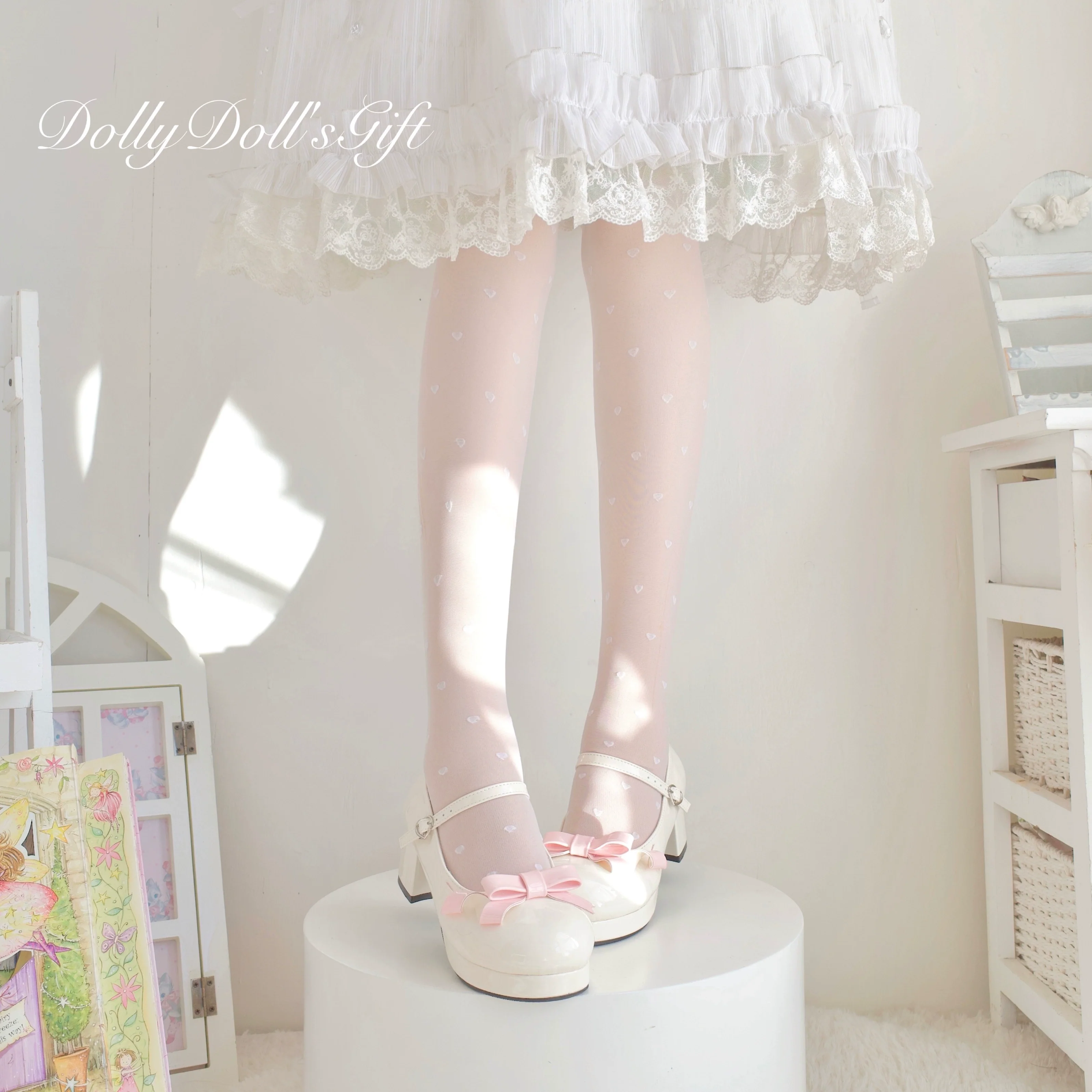 Dolly Doll - Lovers' Gift - Round Toe Middle Heel Mary Jane Lolita Shoes - Image 94