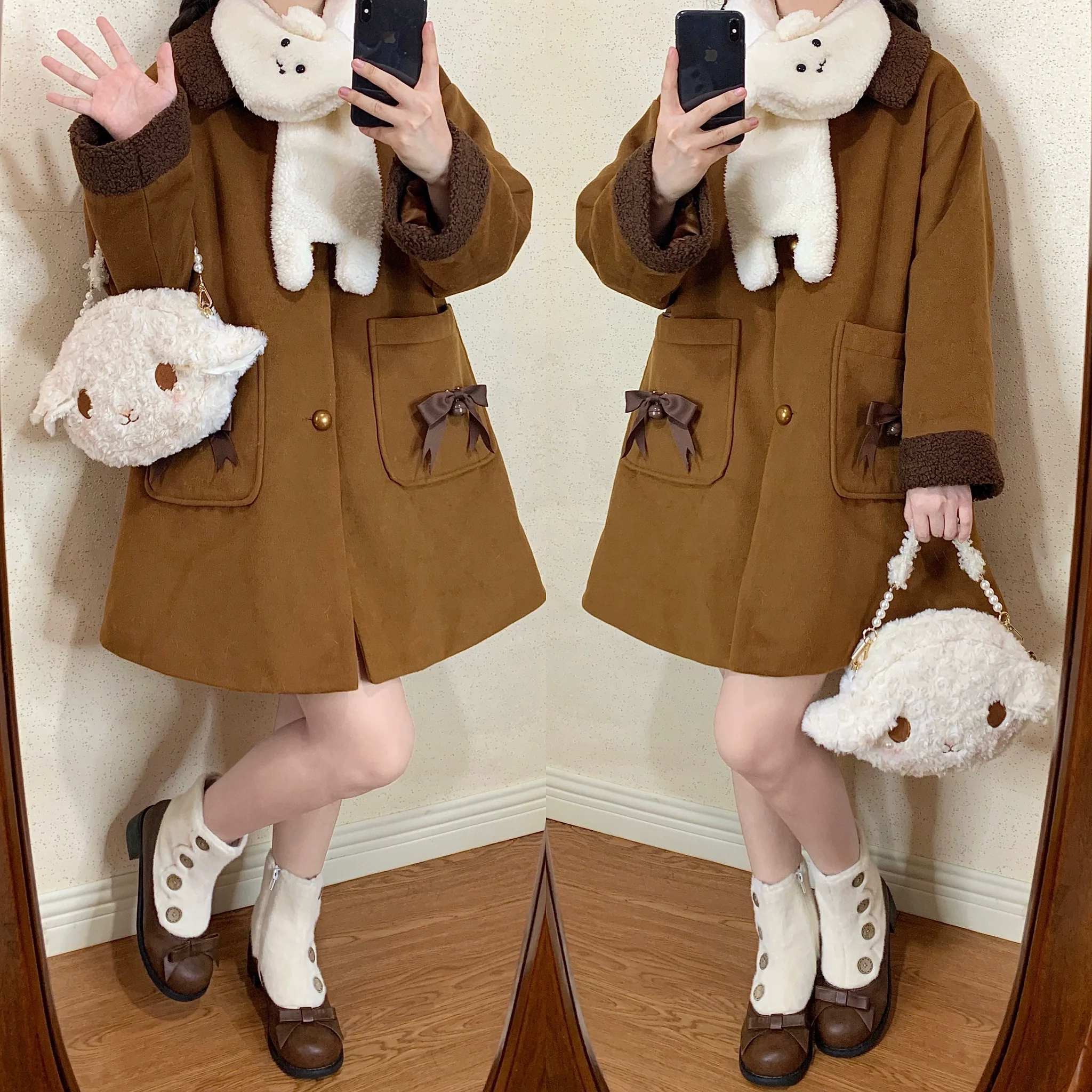 Dolly Doll - Winter Lolita Boots Fur Mary Jane Lolita Low Heel Shoes - Image 38