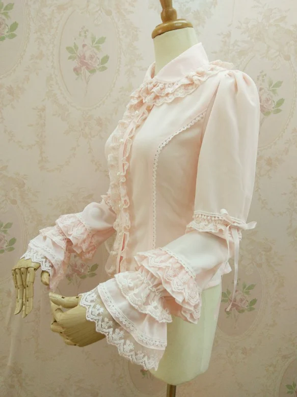 Double-layer Flounce Chiffon Lolita Blouse - Image 2
