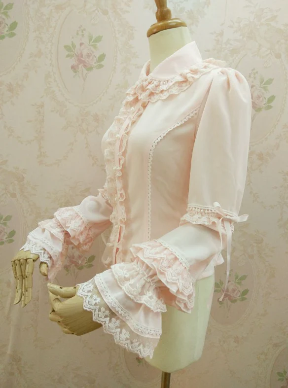 Double-layer Flounce Chiffon Lolita Blouse - Image 6
