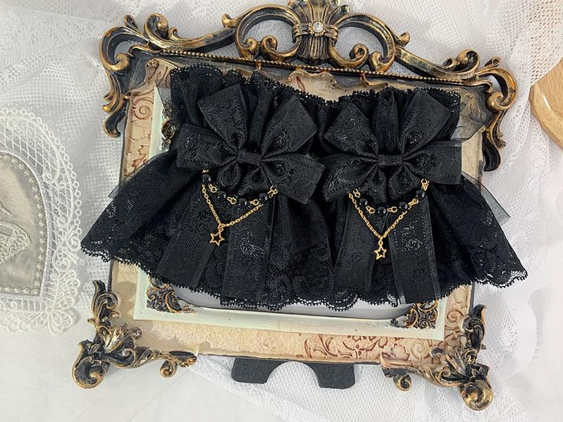 Sweet Jelly Lolita - Double Layer Lace Cuffs Elegant Lolita Gloves - Image 3