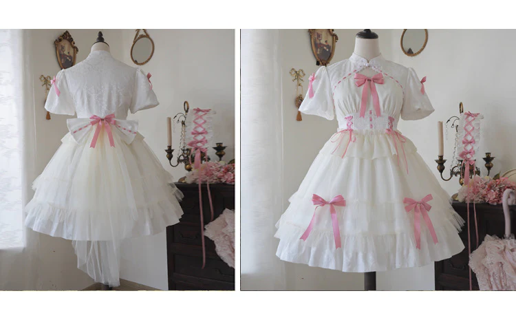 Kawaii Lolita OP Dress Summer Dress Short Sleeve - Image 14