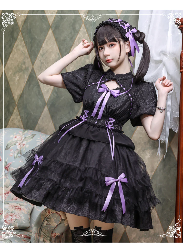 Kawaii Lolita OP Dress Summer Dress Short Sleeve - Image 7