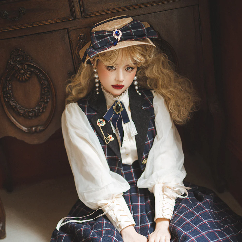 Miss point - Rose Silhouette - Elegant Handmade Lolita Flat Hat - Image 14