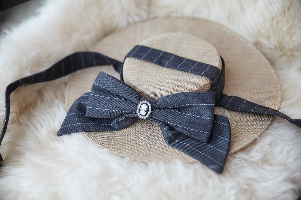 Miss point - Rose Silhouette - Elegant Handmade Lolita Flat Hat - Image 18