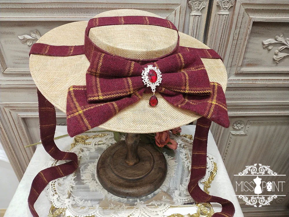 Miss point - Rose Silhouette - Elegant Handmade Lolita Flat Hat - Image 23