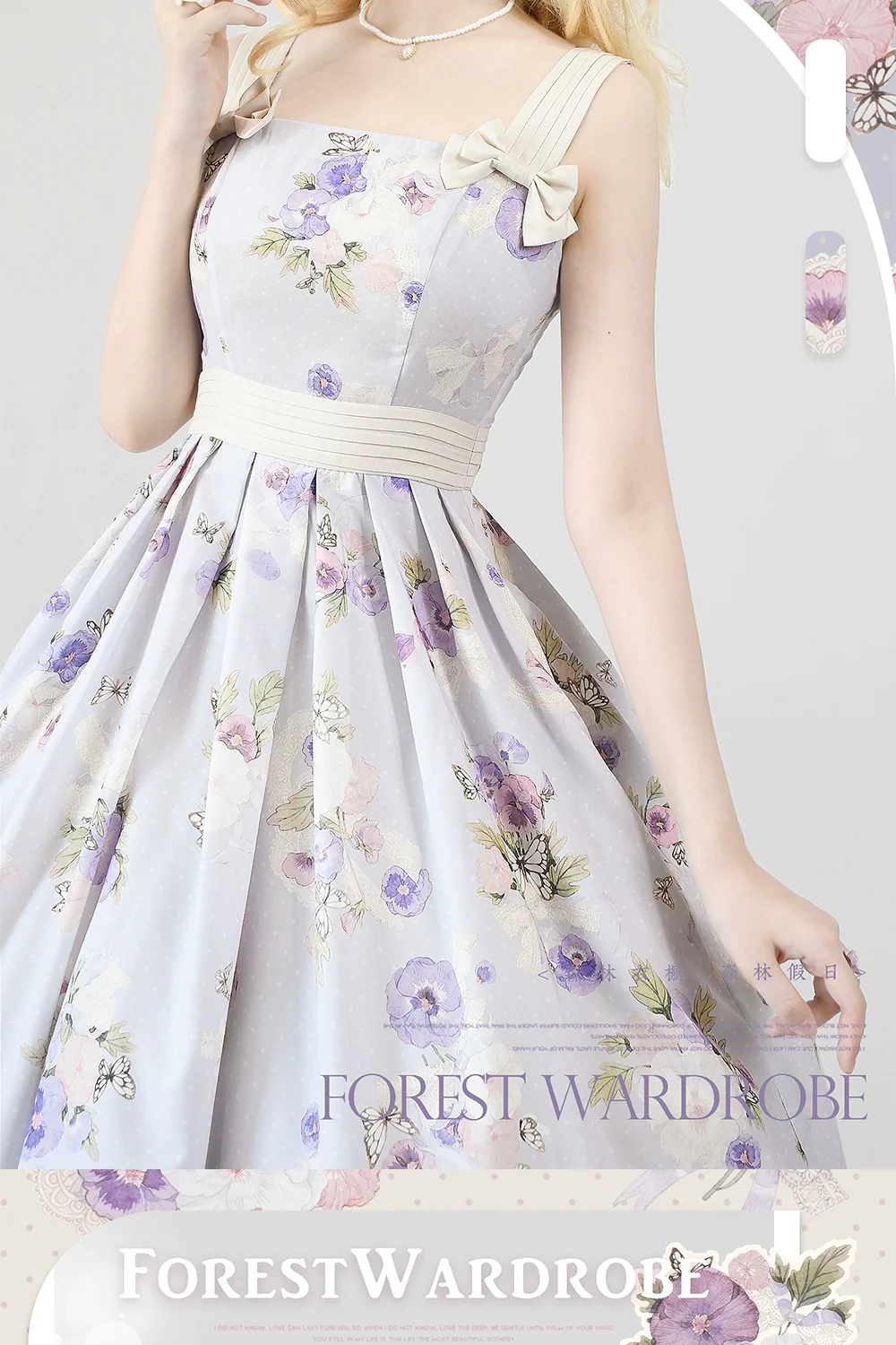 Forest Holiday - Elegant Lolita Foral Print JSK Dress Multicolors - Image 11