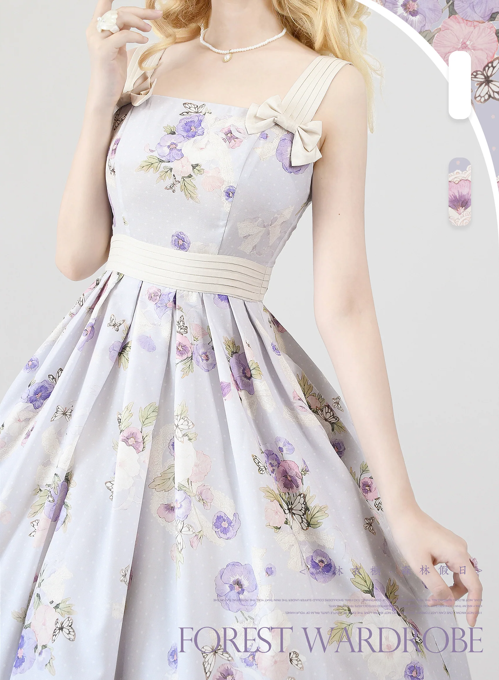 Forest Holiday - Elegant Lolita Foral Print JSK Dress Multicolors - Image 12