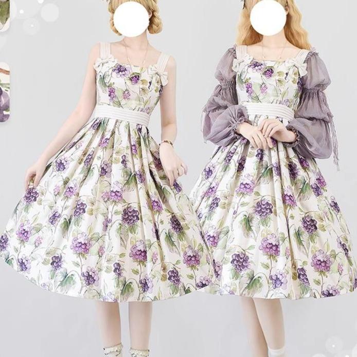 Forest Holiday - Elegant Lolita Foral Print JSK Dress Multicolors - Image 16