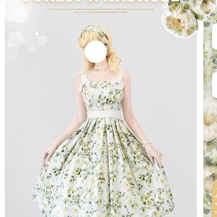 Forest Holiday - Elegant Lolita Foral Print JSK Dress Multicolors - Image 18