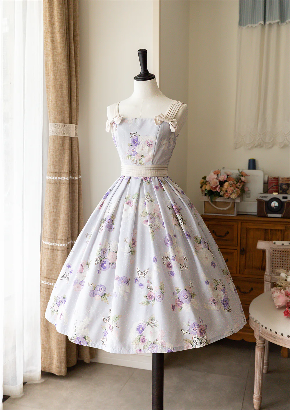Forest Holiday - Elegant Lolita Foral Print JSK Dress Multicolors - Image 3