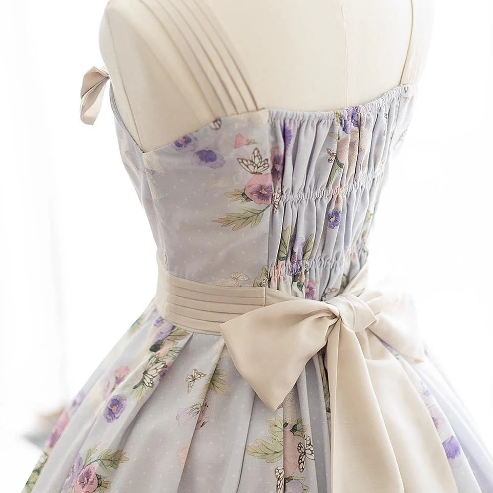 Forest Holiday - Elegant Lolita Foral Print JSK Dress Multicolors - Image 31