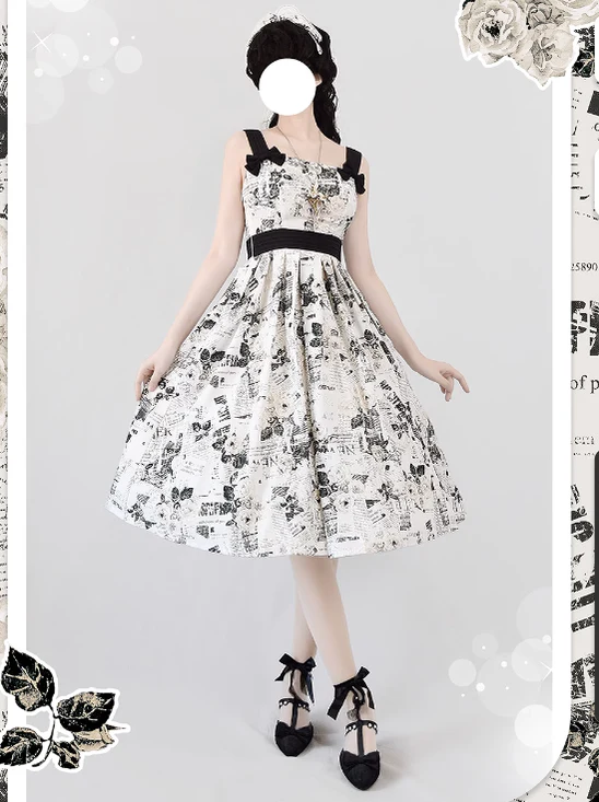 Forest Holiday - Elegant Lolita Foral Print JSK Dress Multicolors - Image 4