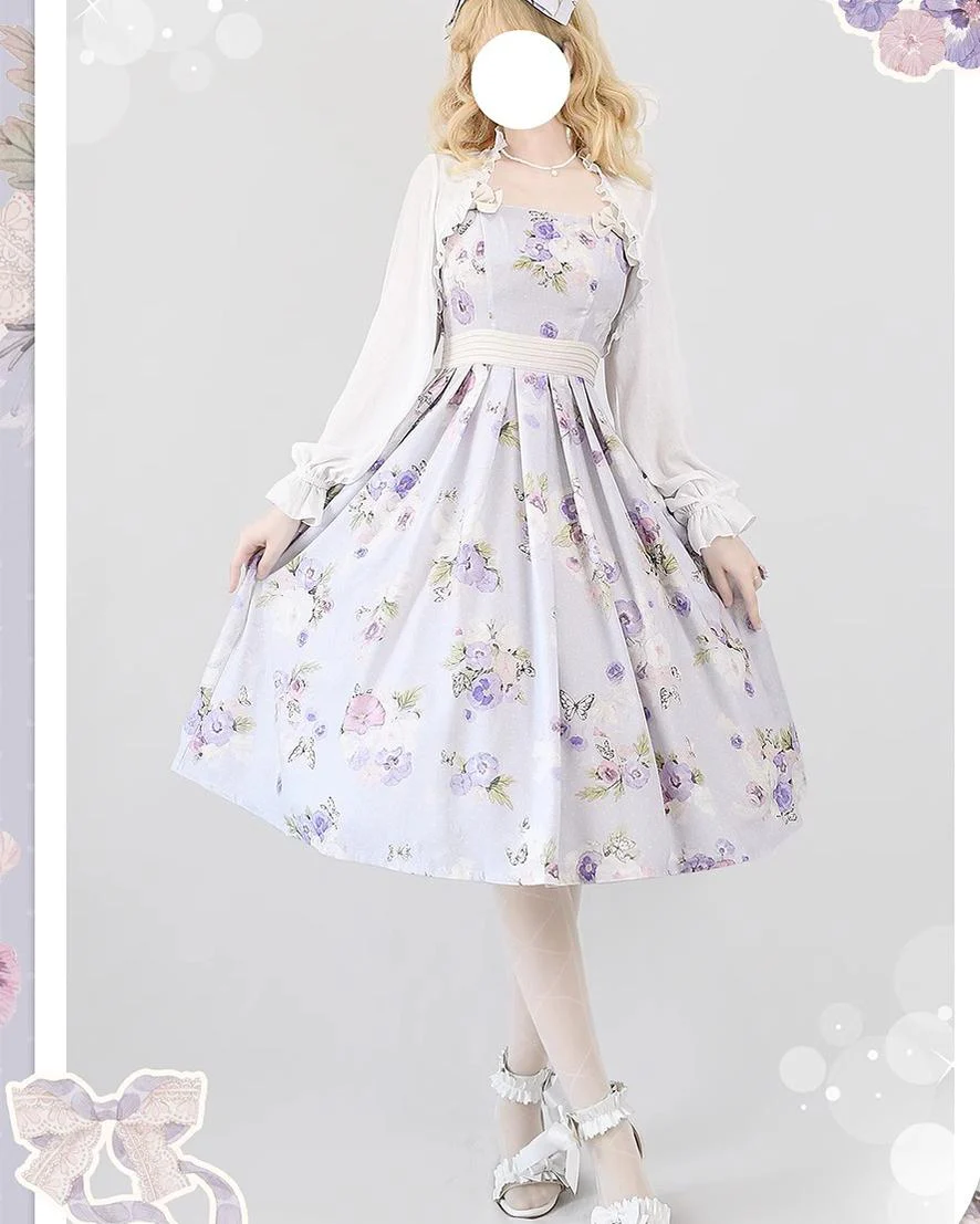 Forest Holiday - Elegant Lolita Foral Print JSK Dress Multicolors - Image 9