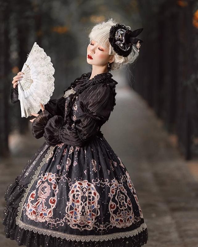 Cheese Cocoa - Star Drop Ceremony - Elegant Lolita Blouse Puff Sleeve Long Sleeve Shirt - Image 4