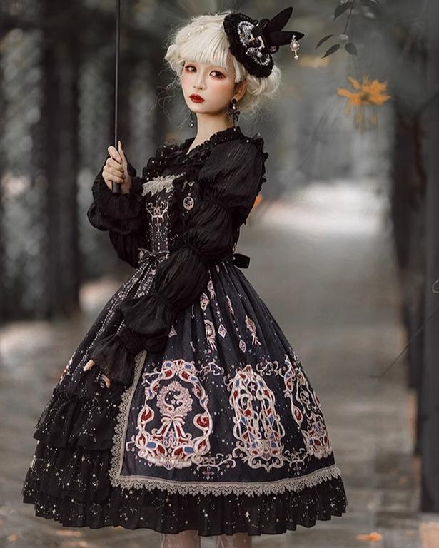 Cheese Cocoa - Star Drop Ceremony - Elegant Lolita Blouse Puff Sleeve Long Sleeve Shirt - Image 5