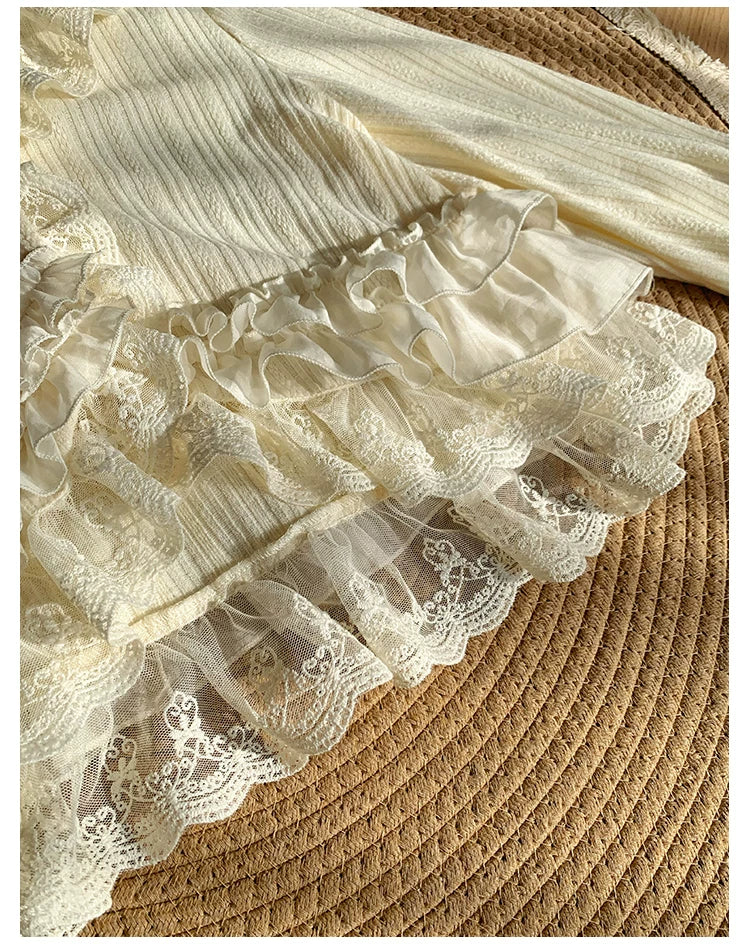 Bloom Period - Elegant Lolita Bolero, Layered Lace Ruffles - Image 12