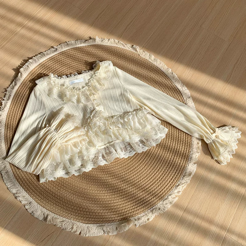 Bloom Period - Elegant Lolita Bolero, Layered Lace Ruffles - Image 16