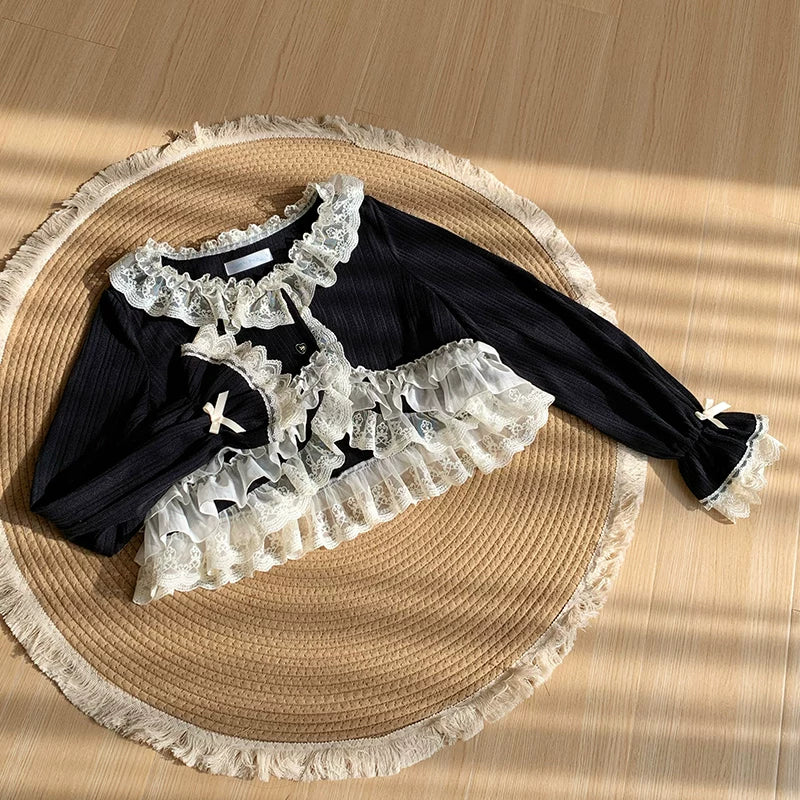 Bloom Period - Elegant Lolita Bolero, Layered Lace Ruffles - Image 17