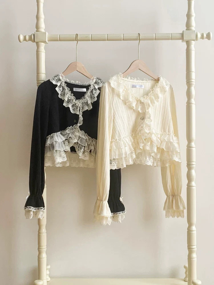Bloom Period - Elegant Lolita Bolero, Layered Lace Ruffles - Image 19