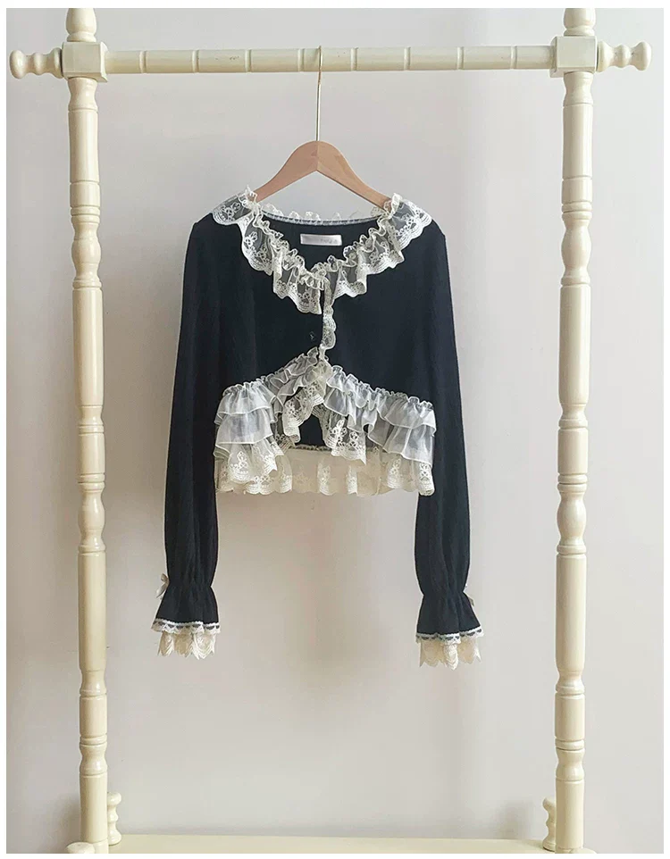 Bloom Period - Elegant Lolita Bolero, Layered Lace Ruffles - Image 20