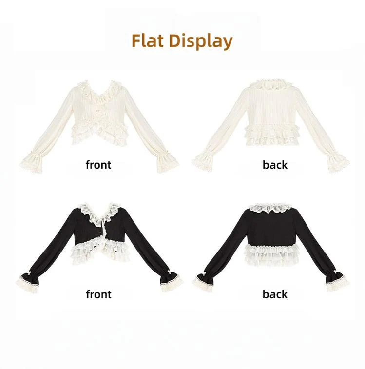 Bloom Period - Elegant Lolita Bolero, Layered Lace Ruffles - Image 9