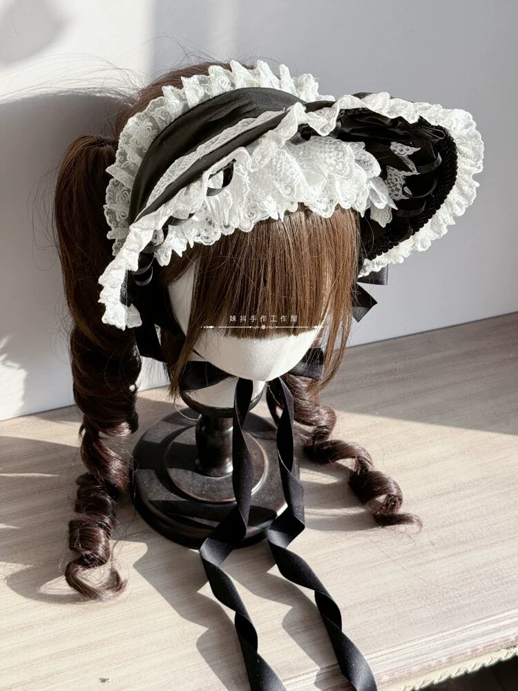 Elegant Lolita Bonnet Velvet Lolita Hat - Image 5
