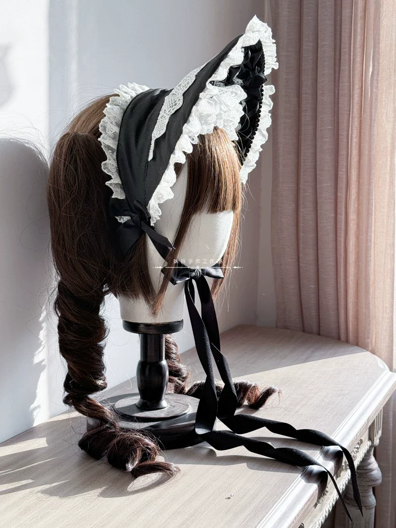 Elegant Lolita Bonnet Velvet Lolita Hat - Image 6
