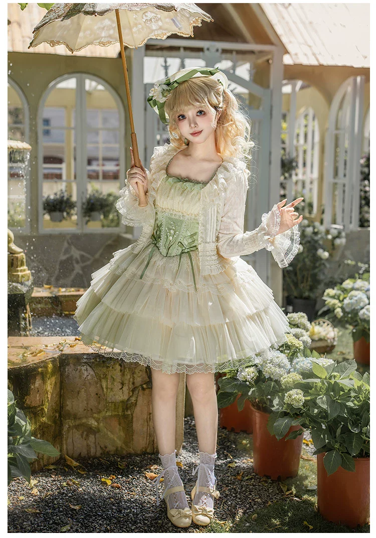 Morning Dew - Elegant Lolita Cardigan, Ruffle & Butterfly Pattern - Image 12