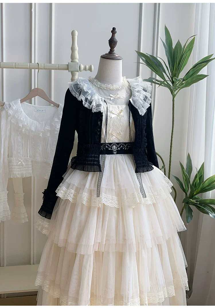 Morning Dew - Elegant Lolita Cardigan, Ruffle & Butterfly Pattern - Image 16