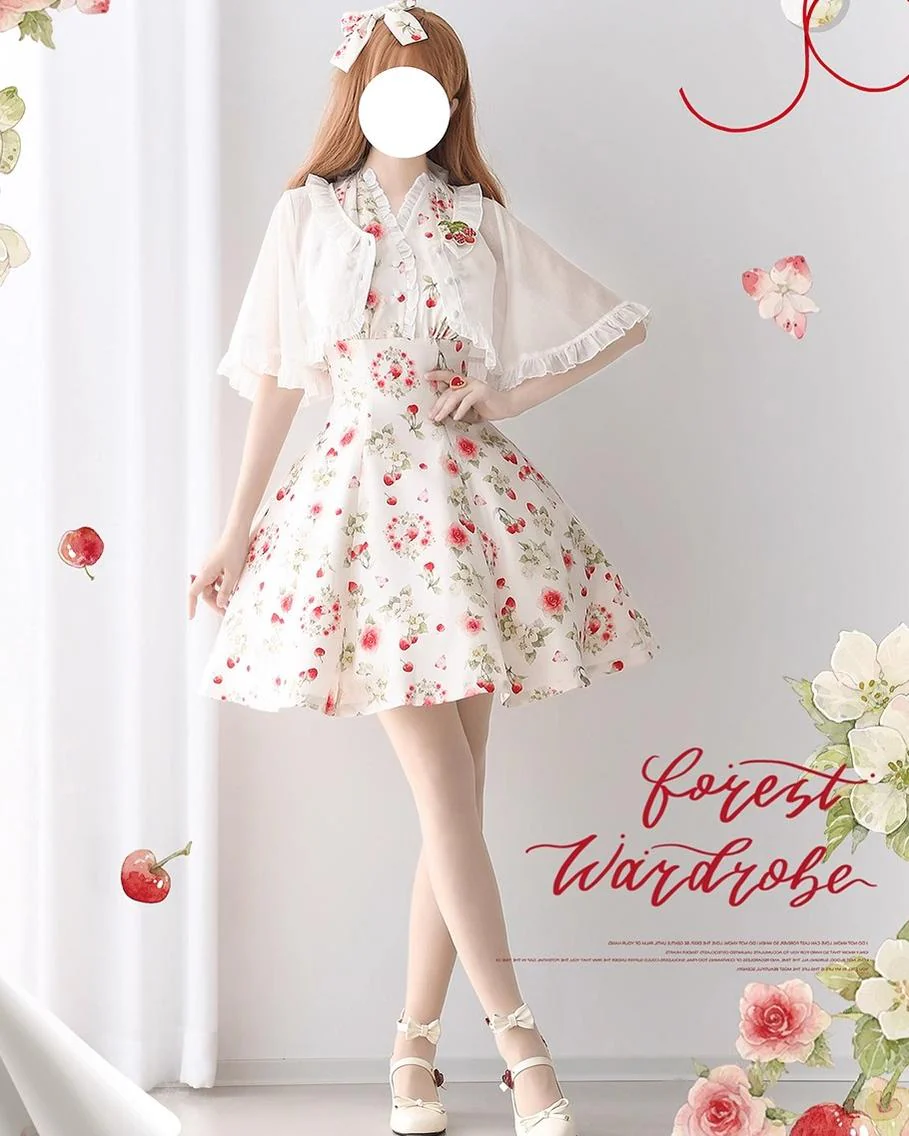 Summer Berry Picture Book - Elegant Lolita Thin Cardigan Ruffled Sleeve Innerwear Solid Color - Image 11