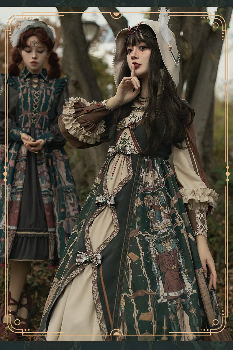 Tarot - Elegant Lolita Dress Classicl Court Style Lolita OP Salopette