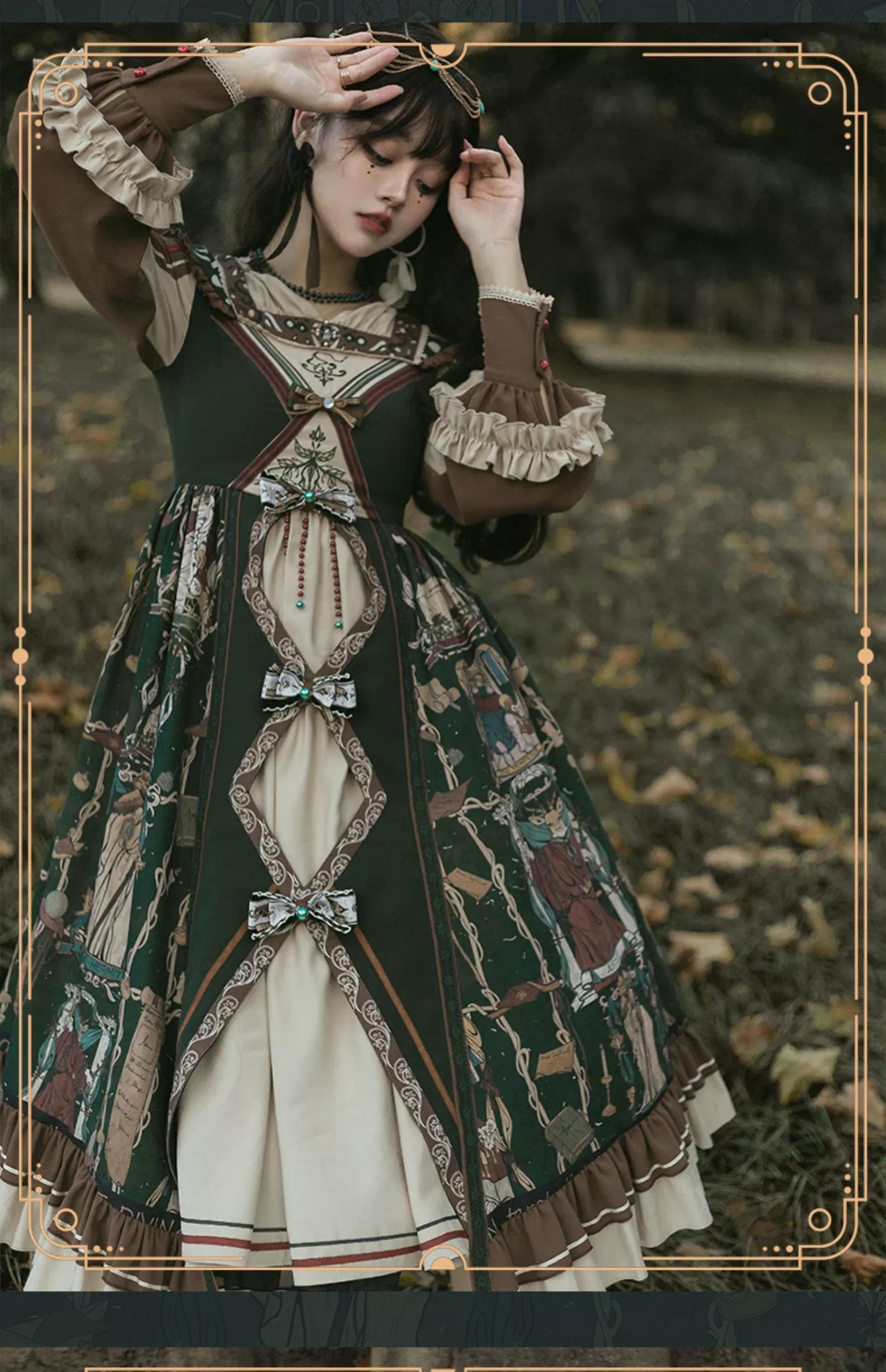 Tarot - Elegant Lolita Dress Classicl Court Style Lolita OP Salopette - Image 10