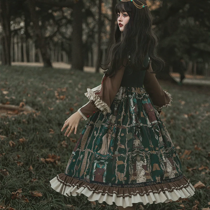 Tarot - Elegant Lolita Dress Classicl Court Style Lolita OP Salopette - Image 13