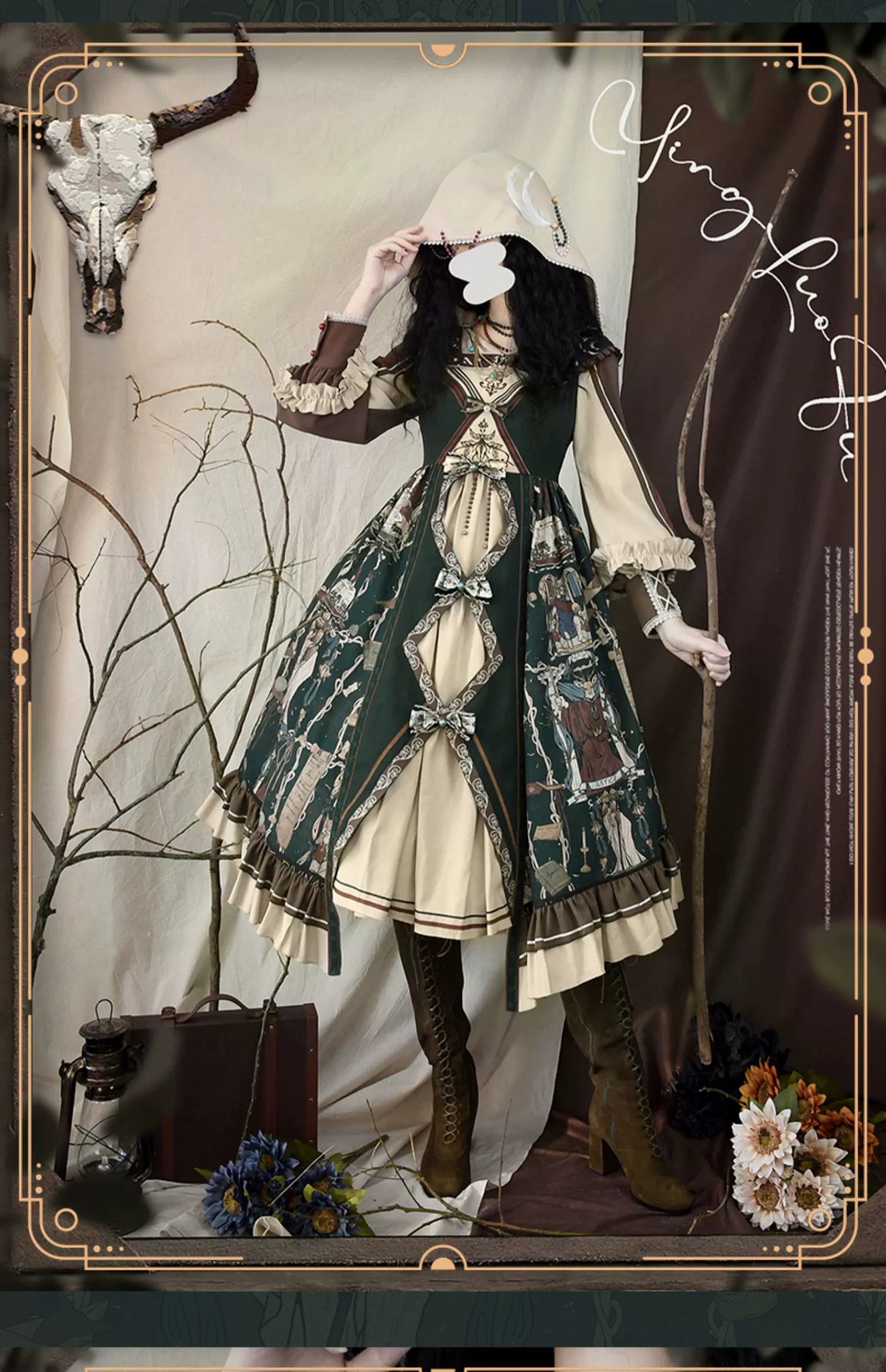Tarot - Elegant Lolita Dress Classicl Court Style Lolita OP Salopette - Image 14