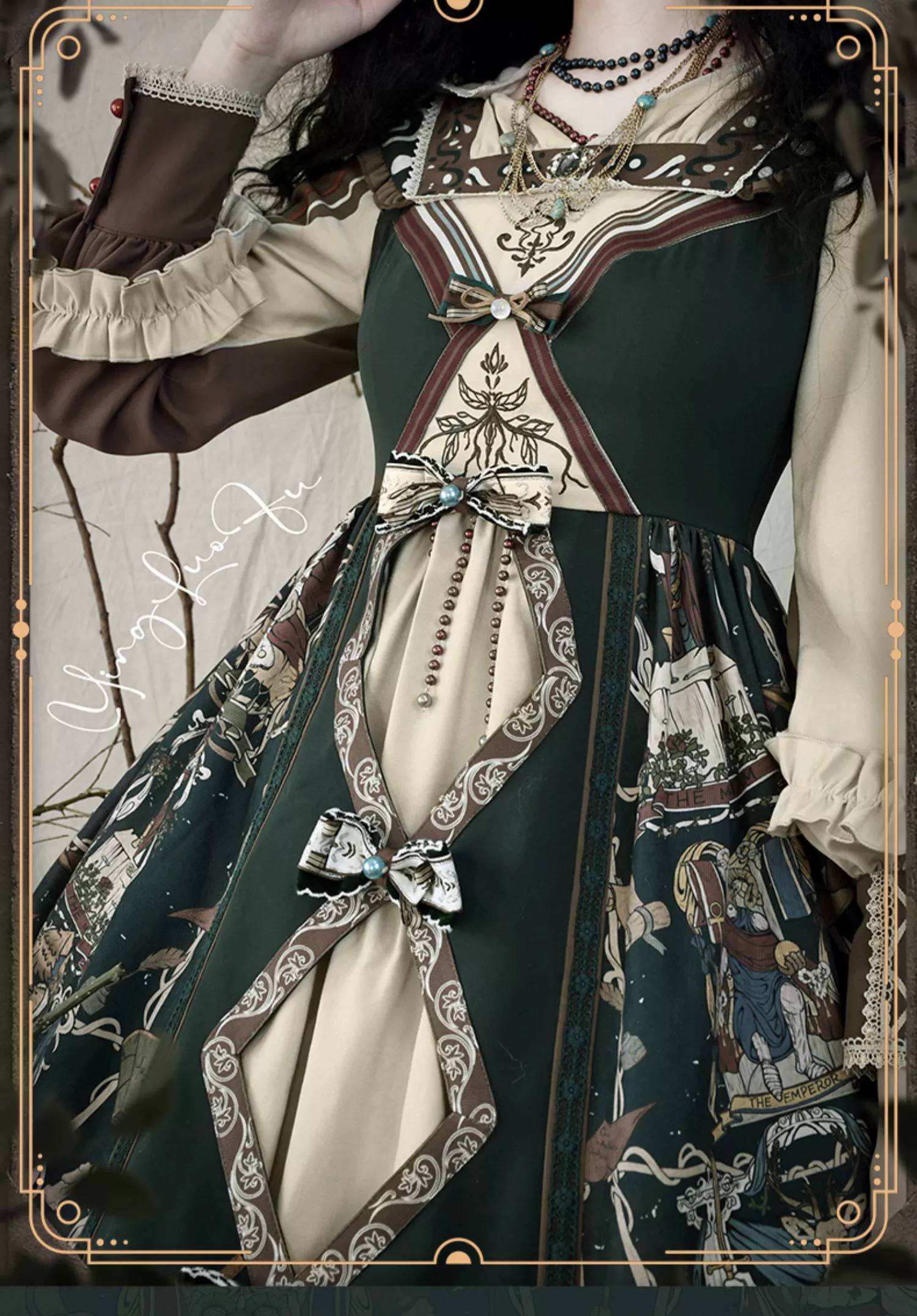 Tarot - Elegant Lolita Dress Classicl Court Style Lolita OP Salopette - Image 17