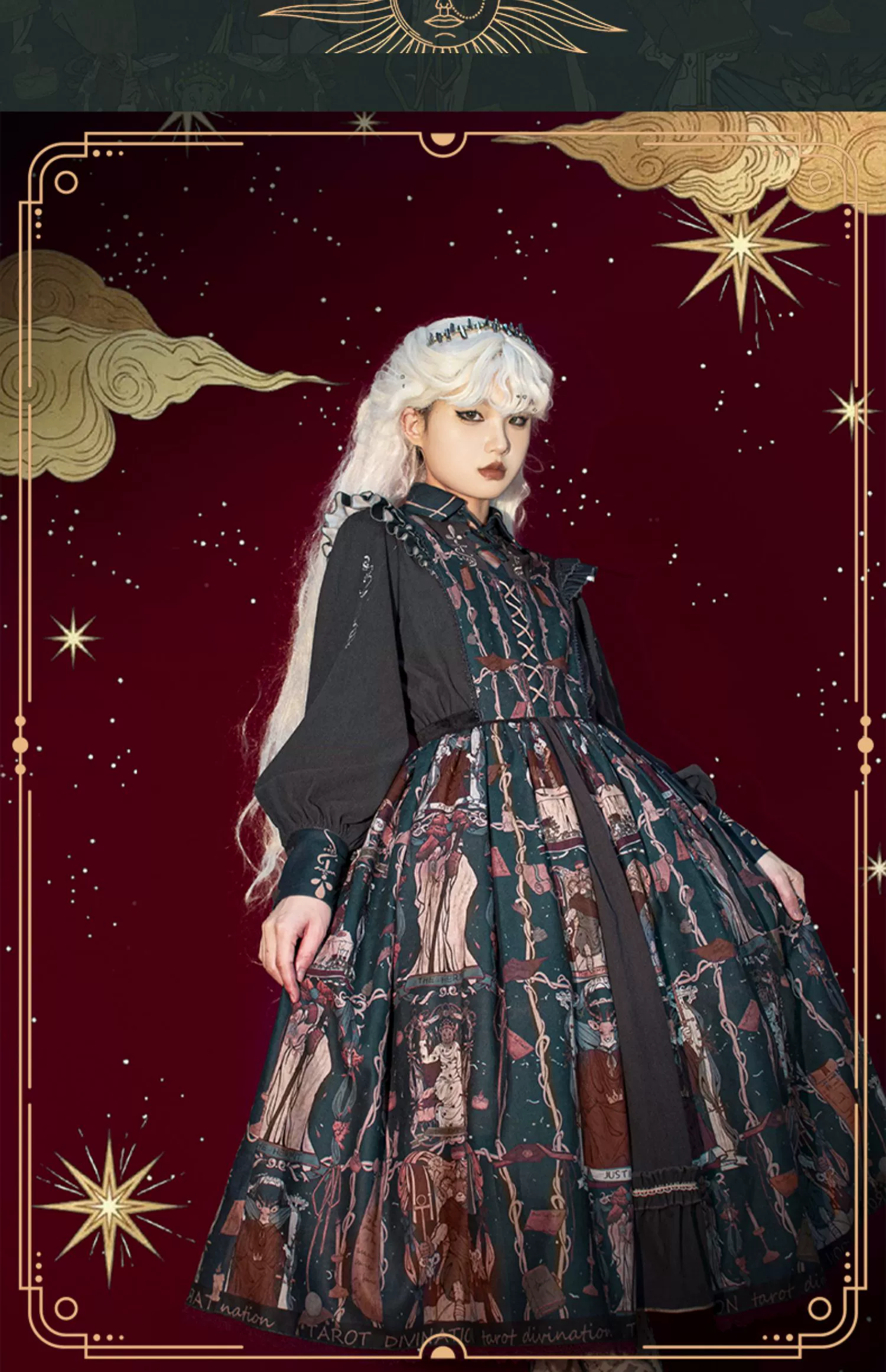 Tarot - Elegant Lolita Dress Classicl Court Style Lolita OP Salopette - Image 19