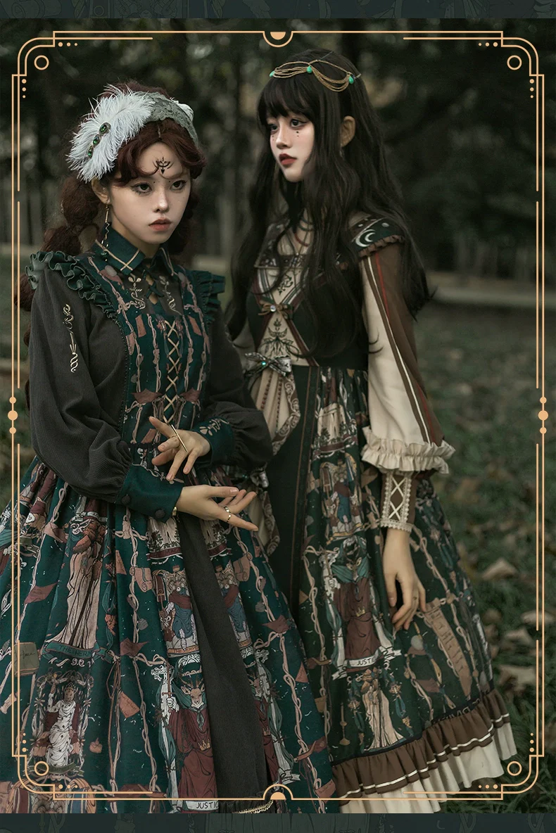 Tarot - Elegant Lolita Dress Classicl Court Style Lolita OP Salopette - Image 2
