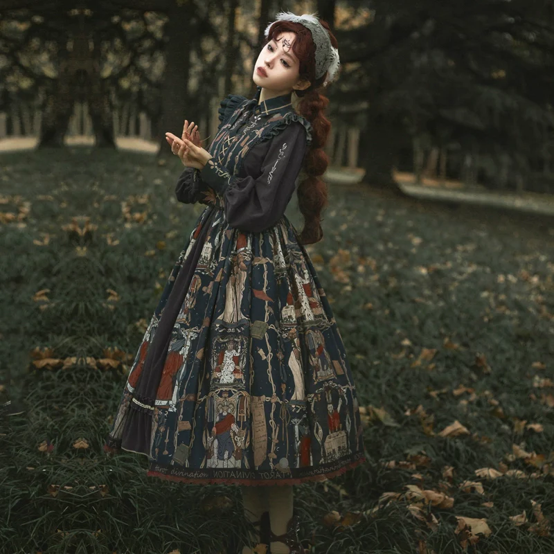 Tarot - Elegant Lolita Dress Classicl Court Style Lolita OP Salopette - Image 23