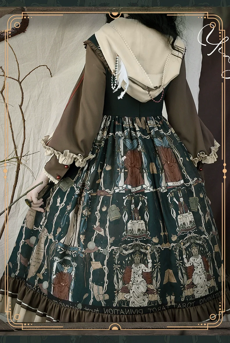 Tarot - Elegant Lolita Dress Classicl Court Style Lolita OP Salopette - Image 24