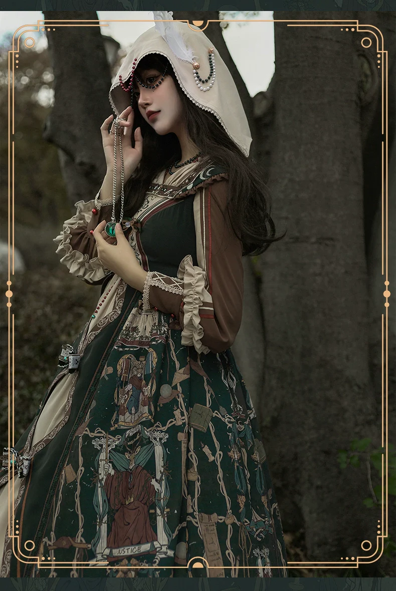 Tarot - Elegant Lolita Dress Classicl Court Style Lolita OP Salopette - Image 25