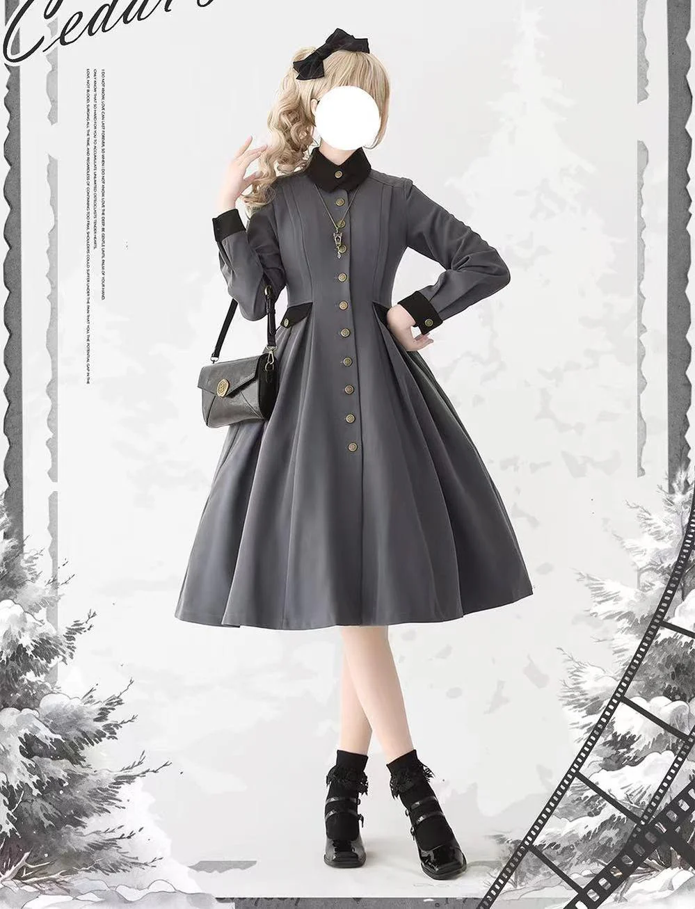 Elegant Lolita Dress Winter Lolita Coat Dress - Image 6
