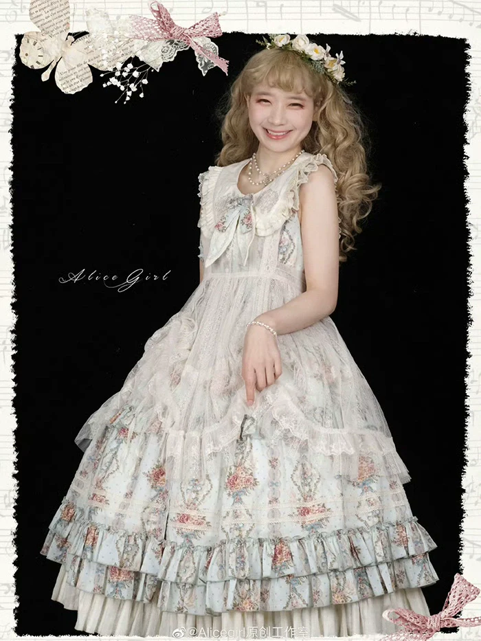 Alice Girl - Elegant Lolita Embroidered Apron with Adjustable Strap - Image 23