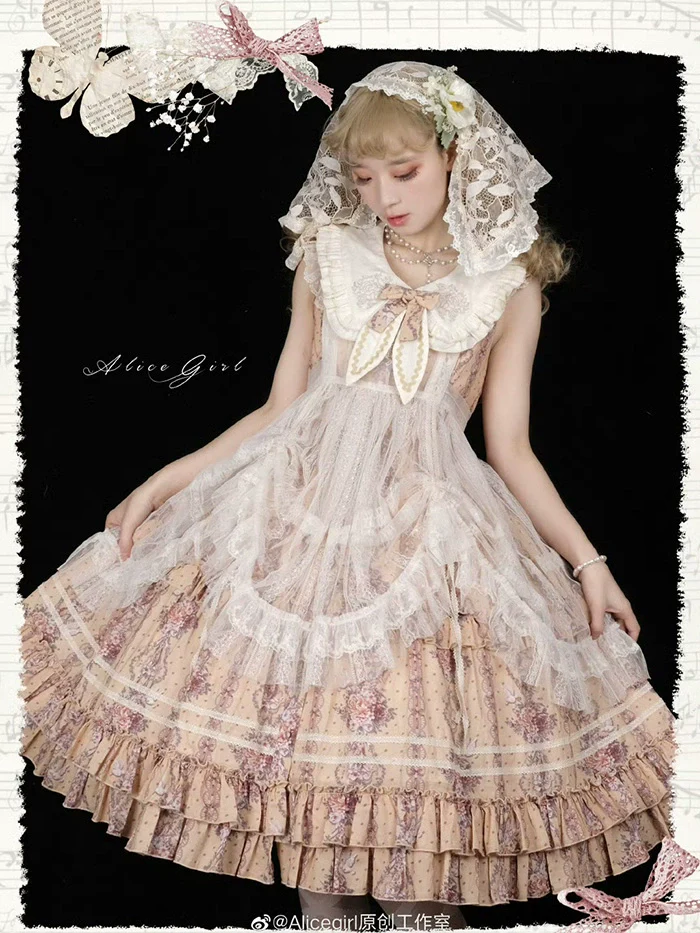 Alice Girl - Elegant Lolita Embroidered Apron with Adjustable Strap - Image 25
