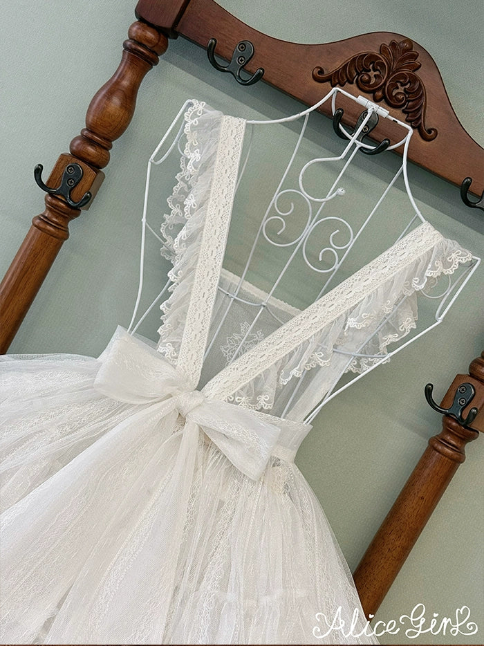 Alice Girl - Elegant Lolita Embroidered Apron with Adjustable Strap - Image 9