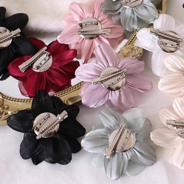 Xiaogui - Elegant Lolita Headdress Organza Flower Hairpin - Image 15