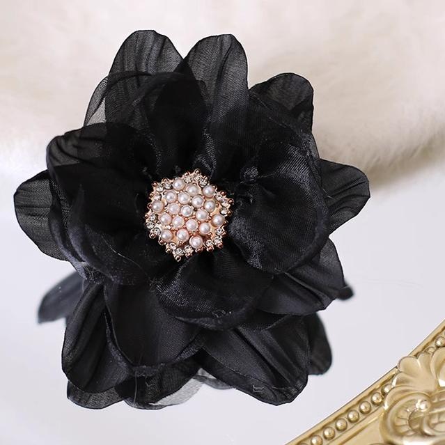 Xiaogui - Elegant Lolita Headdress Organza Flower Hairpin - Image 16