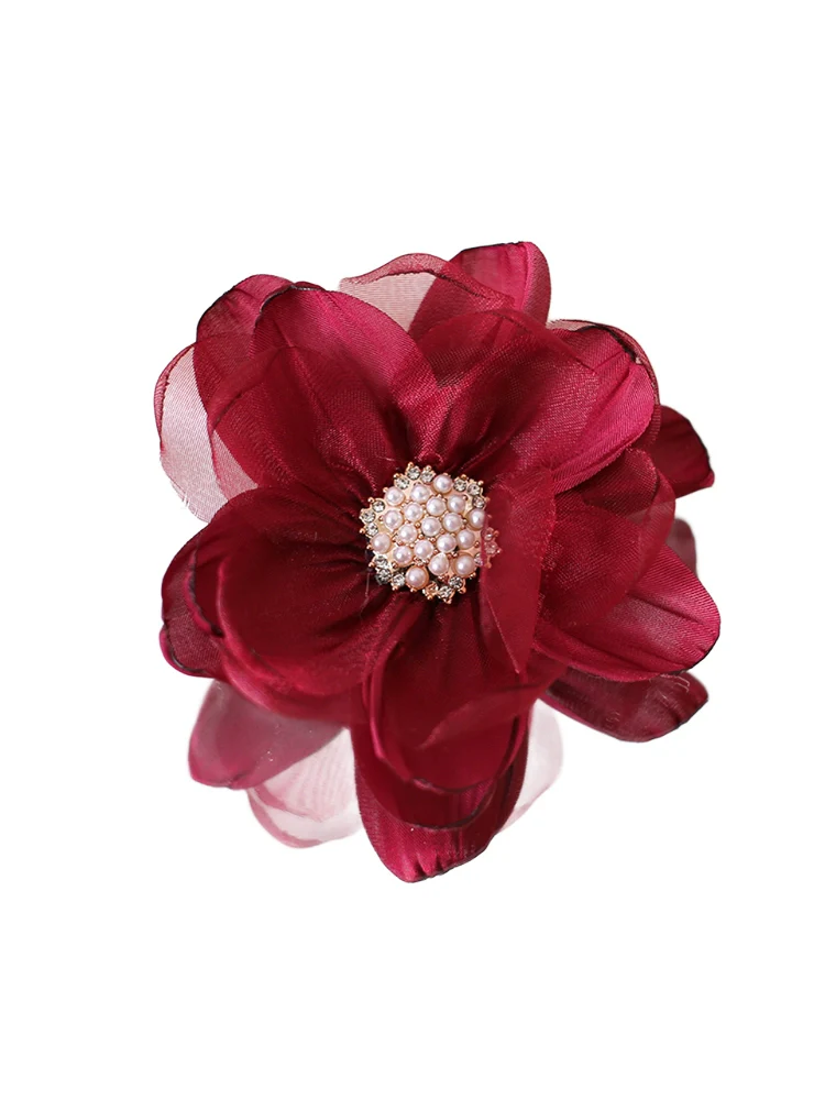 Xiaogui - Elegant Lolita Headdress Organza Flower Hairpin - Image 19