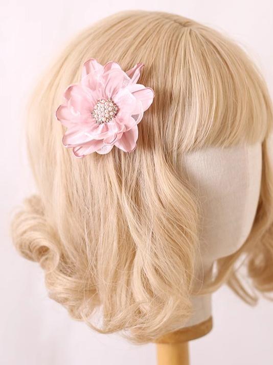 Xiaogui - Elegant Lolita Headdress Organza Flower Hairpin - Image 22